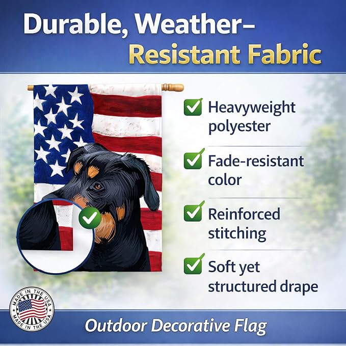 Caroline's Treasures CK6549CHF Greek Harehound Dog American Flag House Flag Large Porch Sleeve Pole Decorative Outside Yard Banner Artwork Wall Hanging, Polyester, House Size, Multicolor