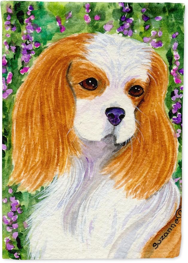 Caroline's Treasures SS1006GF Cavalier Spaniel Garden Flag Mailbox Flag Decorative Yard Flag Banner Outside Patio Artwork Yard Flower Beds, Garden Size, Multicolor