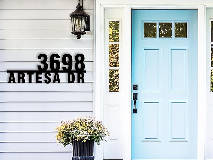 House Numbers For Outside Modern Custom Metal Address Numbers For House Personalized Address Signs For Houses Numbers For House Address Outside Address Plaques Modern House Numbers For Outside