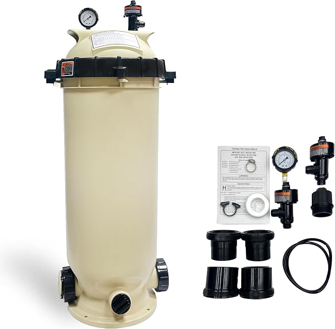 EC-160316 Cartridge Pool Filter,100 Square Feet 100 GPM | Fit for Pentair Clean & Clear CC100 Pool Spa,Almond