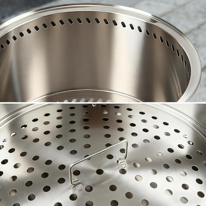 HGD 20 Inch Smokeless Patio Fire Pit, Outdoor Wood Burning Stove, Stainless Steel Firepit for Backyard, Patio, Garden, Picnic
