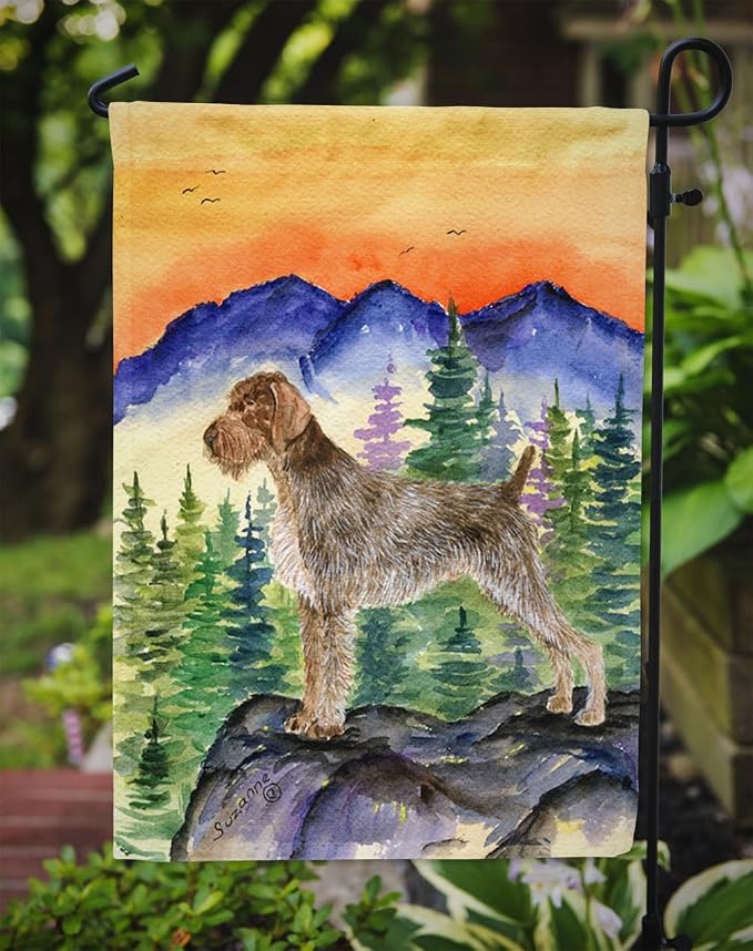 Caroline's Treasures SS8226GF German Wirehaired Pointer Garden Flag Mailbox Flag Decorative Yard Flag Banner Outside Patio Artwork Yard Flower Beds, Garden Size, Multicolor