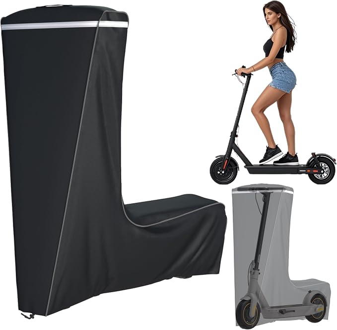 Universal Electric Scooter Cover, Outdoor Waterproof and Dustproof Scooter Covers, Adults/Kids Electric Scooter Storage cover, L54xW28xH52 Inch, Suitable for 300W to 2000W Electric Scooters, Black