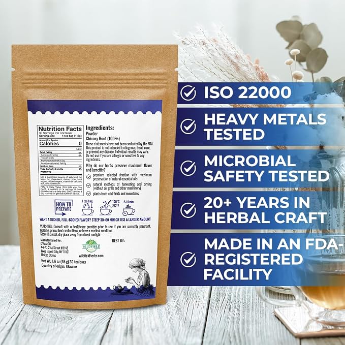 30 Bags Gentian Root Herbal Tea (Gentiana Lutea) - 30 Count 1.5g Bags Dried Gentian Root Herb Tea