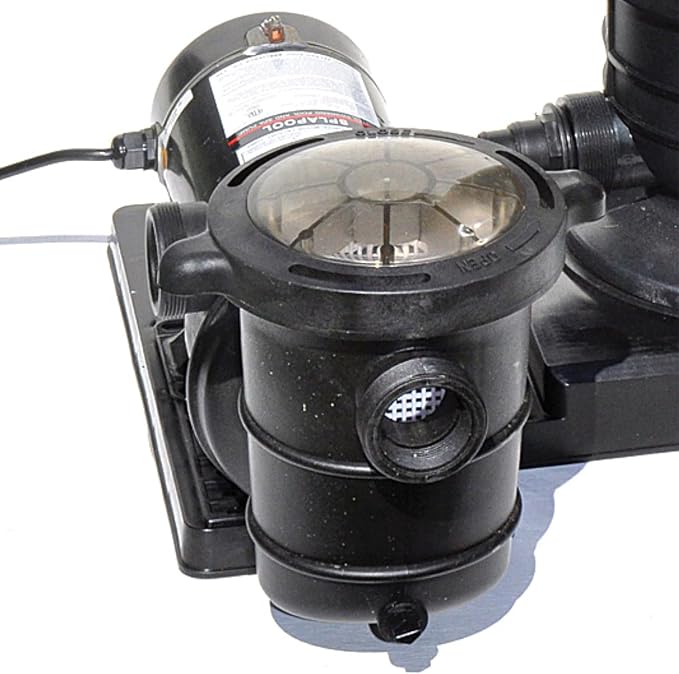 SWIMLINE HYDROTOOLS Model 716061S Hydro-Flo Above-Ground Pool Replacement Pump, Horizontal Discharge - 0.75 HP, 3,720 GPH, 115V/60Hz, Single Speed, for Sand, Cartridge & DE Filter Systems | Above-ground Pool Pump, 0.75 HP, 3, 720 GPH, Horizontal Discha...