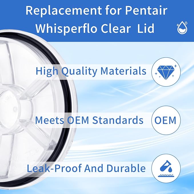 357151 Pump Lid with 350013 O Ring Replacement for Pentair Whisperflo WFE | XF Intelliflo VF, VS 3050, SVRS Clear Pool Pump Cover Lid,High Performance Pool Pumps and Variable Speed Spa Pump Parts