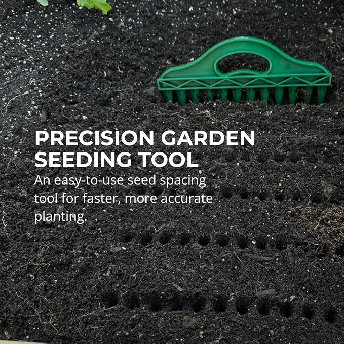 The Row Seeder – Handheld Garden Tool for Precise Seed & Seedling Spacing in Rows & Seed Trays – for Vegetables, Flowers & Herbs. Durable & Ergonomic
