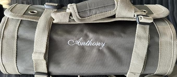 Ryker Personalized Roll Up Tool Bag Organizer Customized Name Gifts for Men | Heavy Duty Fathers day Dad Gifts for him. Small Tool Roll Bag Gifts for Mechanic Electrician Plumber & HVAC Technician Gift