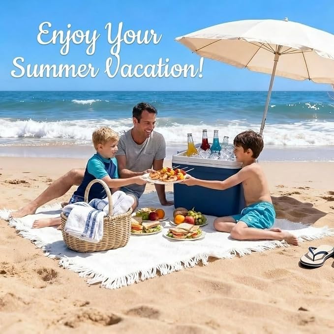 White Picnic Blanket, Extra Large Soft Cotton Gauze Picnic Rug 71"x71", Lightweight Breathable Blanket, Machine Washable for Beach, Camping, Park, Couples (Colorful Motifs-No Straps)