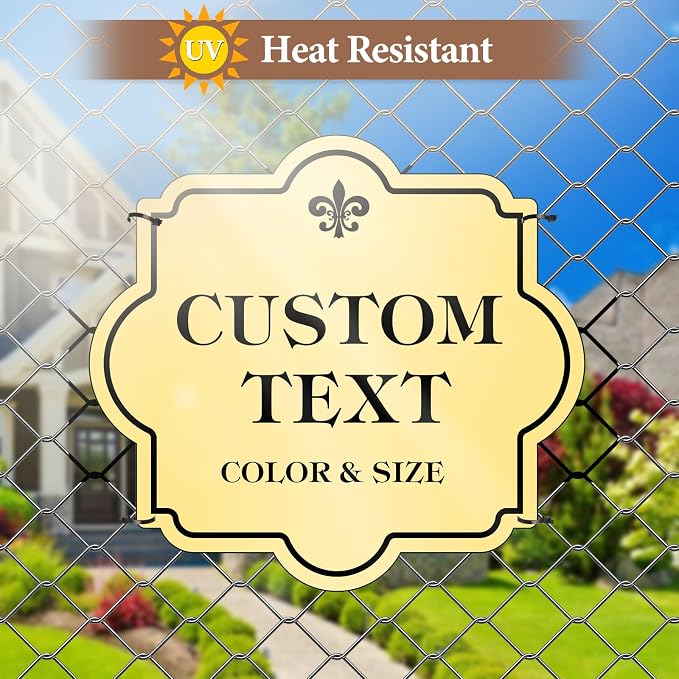 Custom Sign - Custom Sign Outdoor Metal,Personalized Metal Signs for Outside,Yard,Wall,Office,Business,Garden,Gate,Porch,Garage Ultra Clear Waterproof 20 x 20 inch