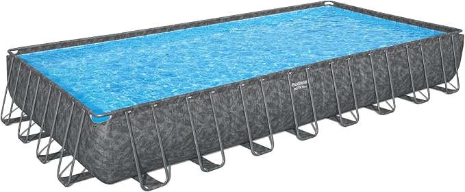 Bestway APX Rectangular Above-Ground Pool Kit 365-956 cm x 488 cm x 132 cm - Dark Grey
