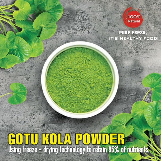 GOTU KOLA POWDER 5.29 oz (150g) VIETFARMFOOD: Pure freeze-dried vegetable powder, made from real vegetables with no added sugar - Perfect for daily nutrition to keep your body full of vitality