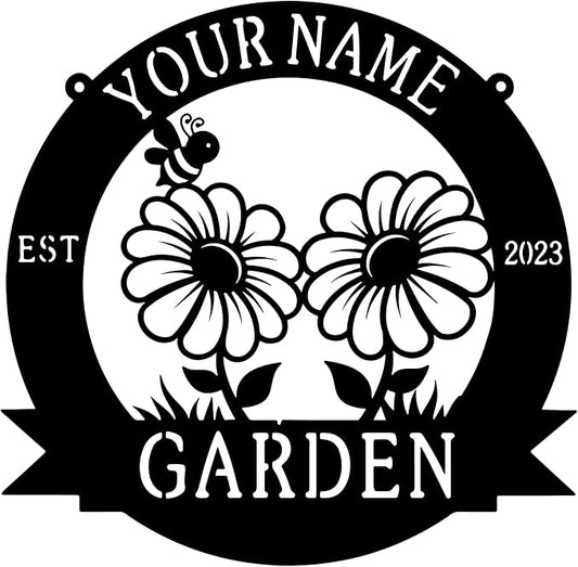 Personalized Welcome Signs for Mom's or Grandma's Garden, Outdoor Veggie Garden Decorative Sign, Gift for Gardener
