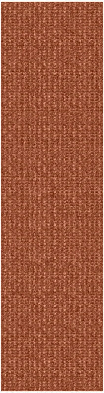KOZYFLY Orange Runners Rugs for Hallway 3x10, Wide Washable Runner Rug, Woven Non Slip Kitchen Runner, Braided Entryway Rug, Floor Carpet for Entry, Aisle, Hall, Burnt Orange/Tan
