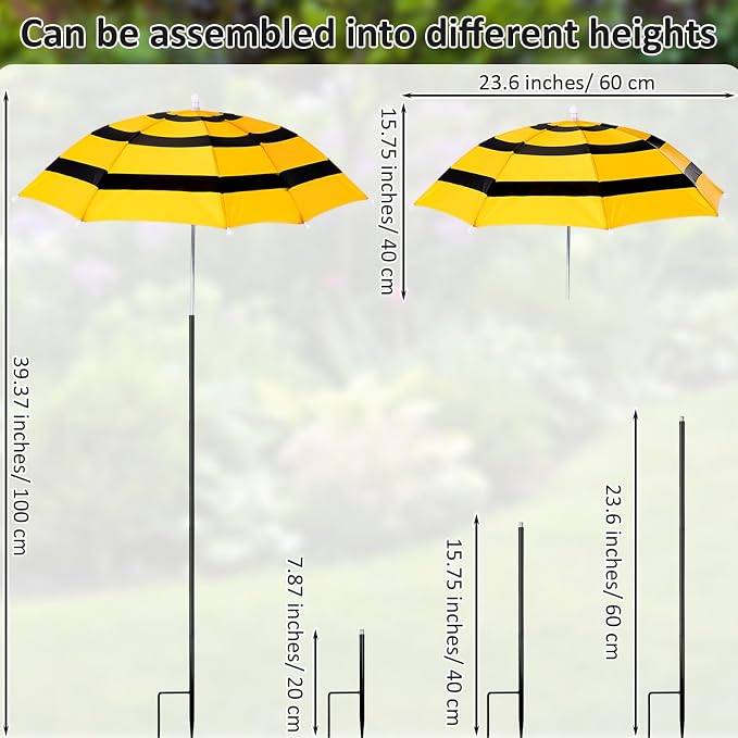 Plant Umbrellas for Outdoor Plants, Large Garden Plant Umbrella Shade Upgraded Adjustable Angle Height for Potted Plants Garden Beds