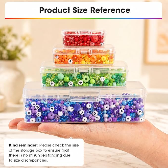 Bead Organizers and Storage, 84 Pcs Small Plastic Containers with Lids and 4-Tier Stackable Storage Box, Mini Clear Organizers for Jewelry Toys Craft Storage (4 tire different sizes 84pcs)