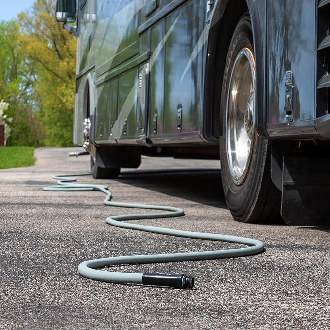 Flexzilla Colors Garden Hose 5/8 in. x 50 ft., Lightweight All-Weather Water Hose, Durable and Flexible, Leak-Free Connections, Slate Gray