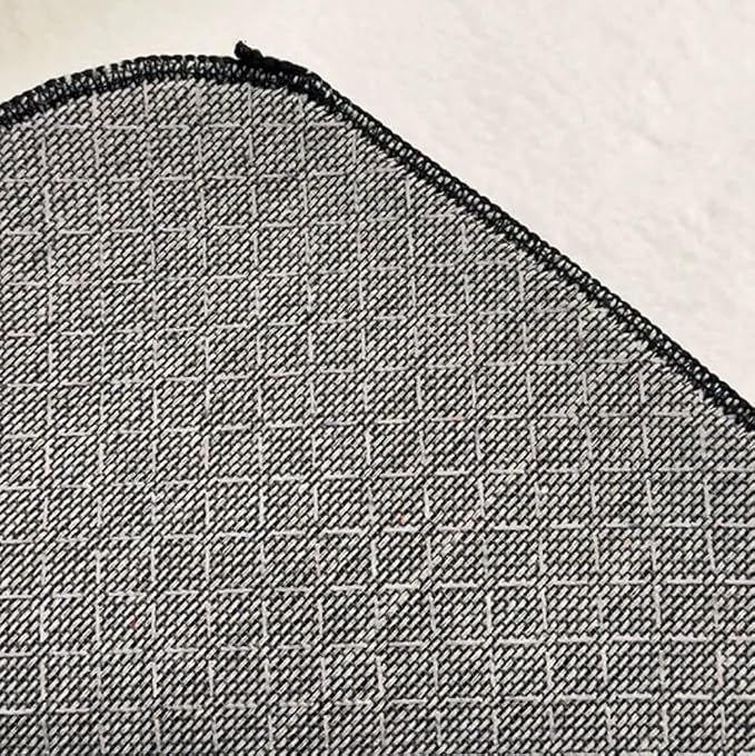 Contemporary Abstract Black Beige Green Unique Shaped Rugs for Living Dining Room Bedroom Laundry Room Hallway Dorm Carpets Non Shedding Ultra Thin Washable Reversible Durable Faux Wool Rug 10x12