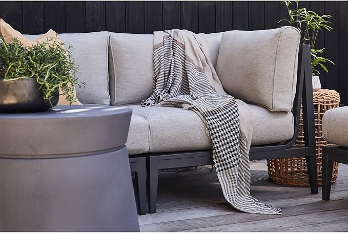 Outer Insect-Repellent Throw Blanket with Bug Shield Technology,Lightweight Outdoor Blanket for Backyard,Camping,Picnic and Beach,Forest Green Colorblock,60" W x80