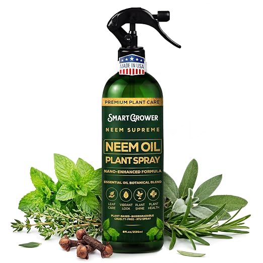Neem Oil Spray for Plants Botanical Blend – Plant Wash with Natural Essential Oils, Simple Ready-to-Use Plant Spray for Gardens, Houseplants, Indoor & Outdoor Plants – 8 oz