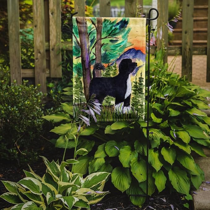 Caroline's Treasures SS8429GF Portuguese Water Dog Garden Flag Mailbox Flag Decorative Yard Flag Banner Outside Patio Artwork Yard Flower Beds, Garden Size, Multicolor