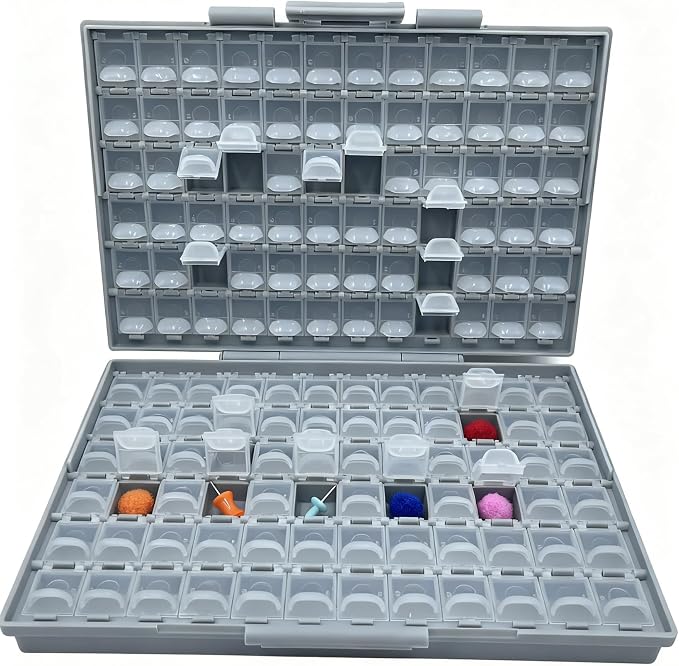 AideTek 4 units BOX-ALL-144 Compartments Empty Enclosure SMD SMT Organizer Great Surface Mount Components Organizer
