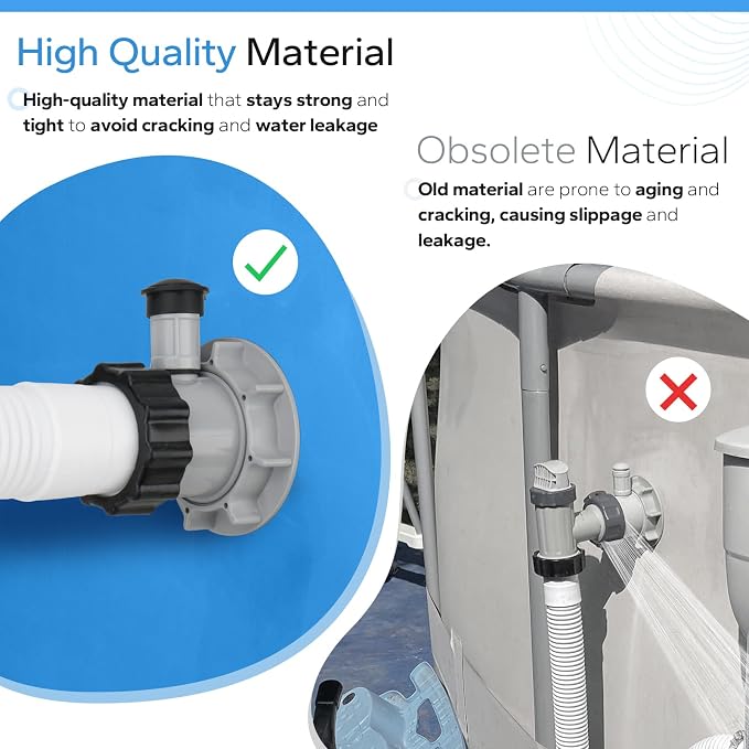12355 Large Inlet Air Nozzle with Hose Compatible with Intexx 1900-2450gph Pumps, Pool Inlet Air Nozzle for Intexx 18' and Larger Pools, Strainer Grid Inlet Water Jet Nozzle Kit, Pool Replacement Part