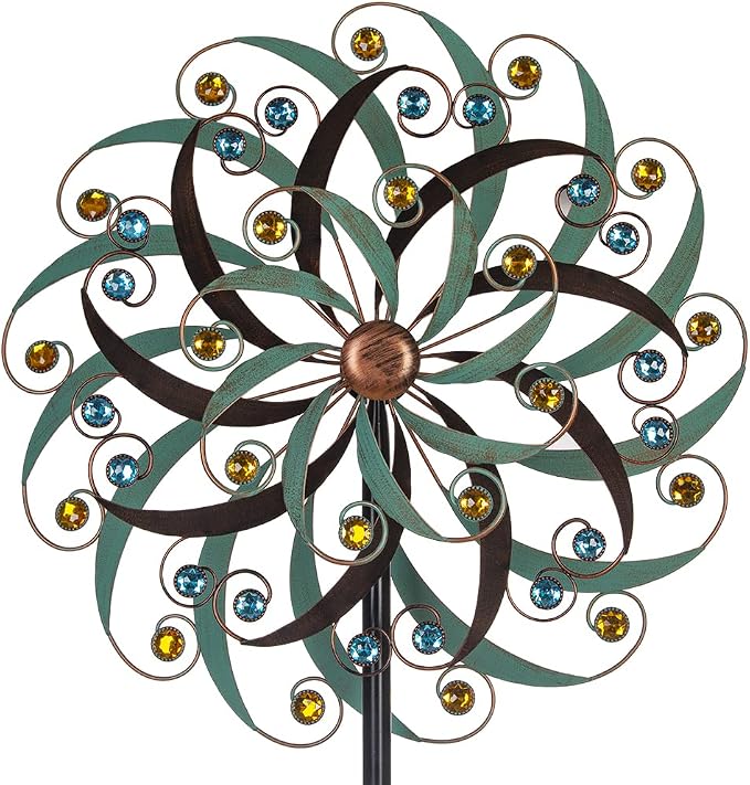 Stargarden Large Metal Wind Spinners for Outdoor, Metal Yard Art Wind Sculptures & Spinners for Yard and Garden Decorations (20x80 Inches) | Metal Yard Art Wind Sculptures & Spinners for Yard and Garden Decorations ,20x80 Inches