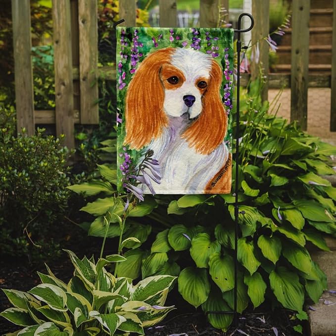 Caroline's Treasures SS1006GF Cavalier Spaniel Garden Flag Mailbox Flag Decorative Yard Flag Banner Outside Patio Artwork Yard Flower Beds, Garden Size, Multicolor