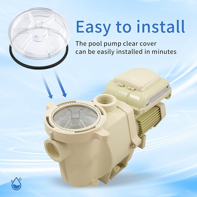 357151 Pump Lid with 350013 O Ring Replacement for Pentair Whisperflo WFE | XF Intelliflo VF, VS 3050, SVRS Clear Pool Pump Cover Lid,High Performance Pool Pumps and Variable Speed Spa Pump Parts