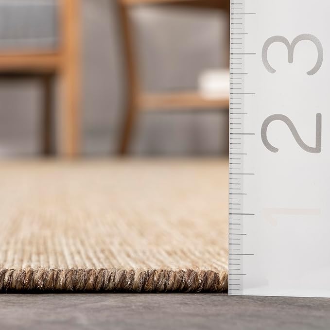 Nuloom Outdoor Performance Collection Nakia Brown/Ivory, 3' 6" x 5', Soft and Cozy, High Traffic, Stain Resistant, Easy Clean, Durable Area Rug for Indoor/Outdoor Patio, Deck, Porch, Garden, Courtyard