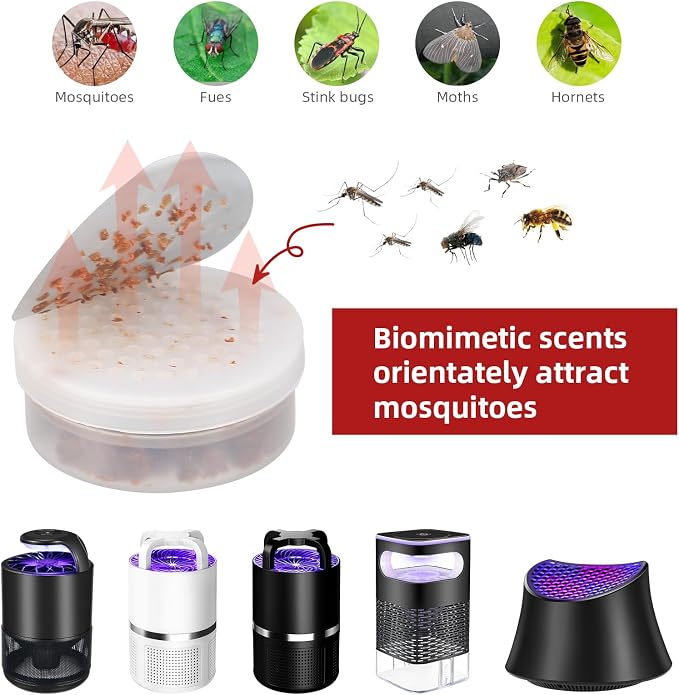 2026 Upgraded Mosquito Lure for Bug Zappers, 360-Day Lasting Lure Mosquito Attractant Bait Refill for Fly Traps, 12 Pack High Catch Rate Mosquitos Attractant Indoor/Outdoor Traps
