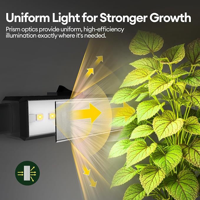 Maygrove Grow Lights for Indoor Plants, Sunlike Full Spectrum 5000K 2FT LED Growing Lamp 60W (4 x 15W), T5 Grow Light Strip for Seed Starting, Vegetables, Linkable, Black, 4-Pack