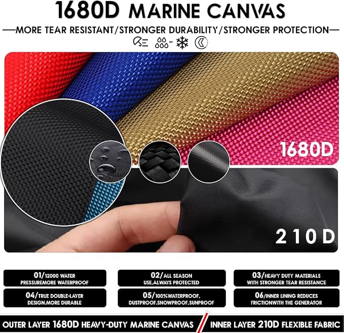 Generator Tent With Bracket, Generator Cover Whlie Running, 32X24X24 inches, Roof Design Without Water Accumulation, 1680D Marine Canvas Production+Heavy-Duty Stainless Steel Bracket, Black