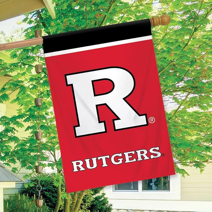 Briarwood Lane Rutgers University NCAA House Flag
