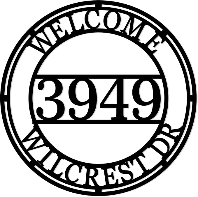 Personalized House Numbers for Outside Personalized Metal House Number Sign House Number Sign Custom Street Address Sign Address Numbers for Houses Custom Metal Address Sign