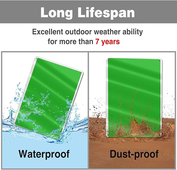 Personalized Aluminum Weatherproof Metal Signs - Custom Text & Picture, Multiple Sizes, Hazard, Garden, Custom Door Signs