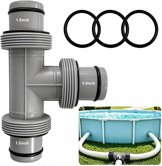 Pool Hose Connector, 1.5“ to 1.5 ”Pool Hose Adapter,for Pool Filter Pumps and Above Ground Swimming Pool Drain Adapter