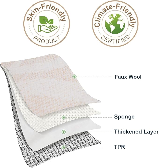 Washable Area Rug 8x10, Large Soft Rugs for Living Room Soft Off-White and Light Caramel Blend Carpet 8x10 Area Rugs for Bedroom Dining Room Non-Slip Stain Resistant Under Table Rug