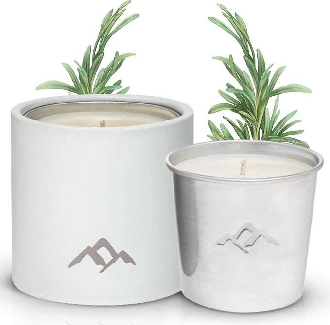 Murphy's Naturals Refillable Mosquito Repellent Candle, White, 9 oz | Soy & beeswax blend with rosemary, peppermint, citronella & lemongrass oils; 30-hour burn time; refills sold separately