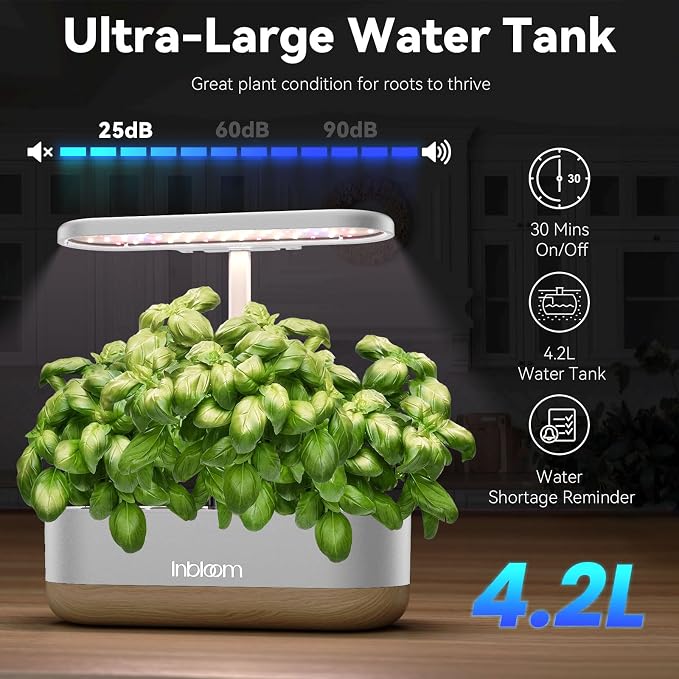 inbloom Hydroponics Growing System 12 Pods and Vibrant Wildflower & Fruit Mixd Seed Pod Kit