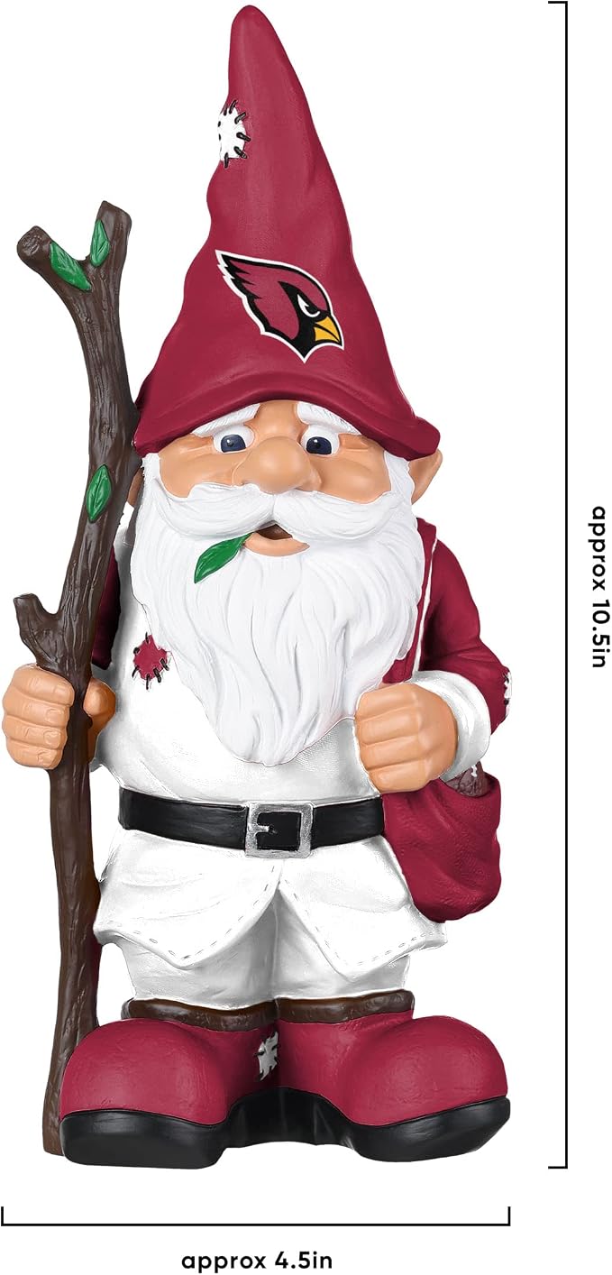 FOCO NFL Team Logo Holding Stick Garden Statue Outdoor Gnome