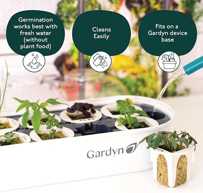 Gardyn Indoor Garden Nursery - Seed Starter Germination Kit | Hydroponic growing system tray, works with Gardyn Home tower gardens, vertical garden planters & microgreens kits