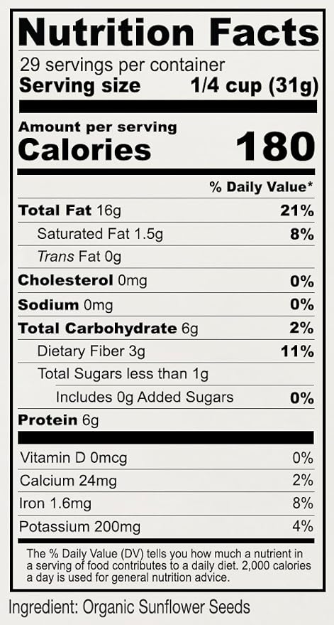Anthony's Organic Hulled Sunflower Seeds, 2 lb, Raw, Unsalted, Batch Tested and Gluten Free, Keto Friendly