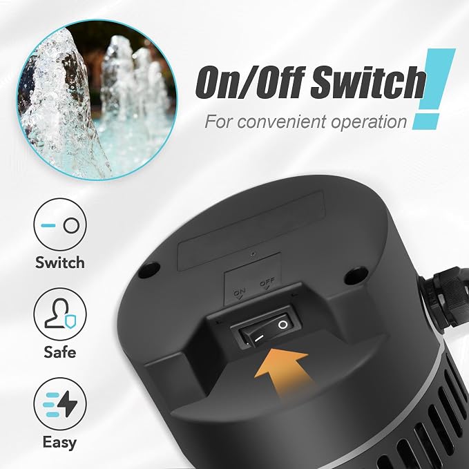DoE-Compliant CEC approved 1.5HP 115v 4920GPH Above Ground Pool Pump | Above Ground Pool Motor Pump with On Off Switch and Reversible Discharge Port, 6.6ft Cord, 1.5" Port w/ 1.25" & 1.5" fitting