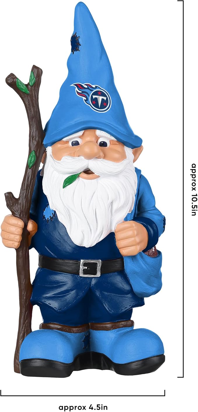 FOCO NFL Team Logo Holding Stick Garden Statue Outdoor Gnome
