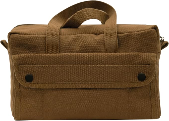 Rothco GI Style Mechanics Tool Bag, Heavy-Duty Canvas Tool Storage | 7.5 Liter Capacity, Heavyweight Canvas, Reinforced Bottom, Garage Storage