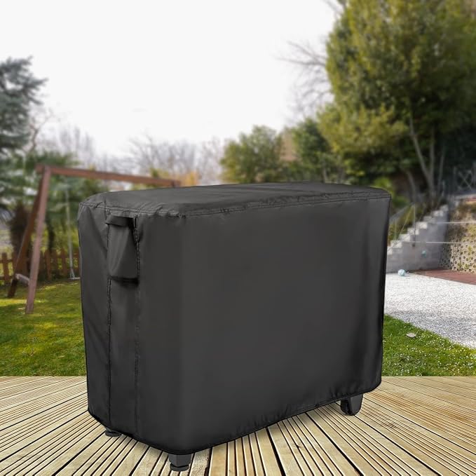 Prep Table Cover for Movable Dining Cart Table, 78inch Outdoor BBQ Cart Cover Bar Tool Cart Covers Cooler Covers - 78"L×36"W×43"H, Black
