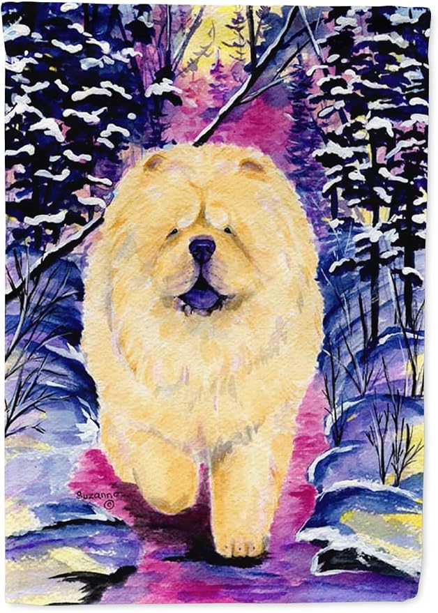 Caroline's Treasures SS1005GF Chow Chow Garden Flag Mailbox Flag Decorative Yard Flag Banner Outside Patio Artwork Yard Flower Beds, Garden Size, Multicolor