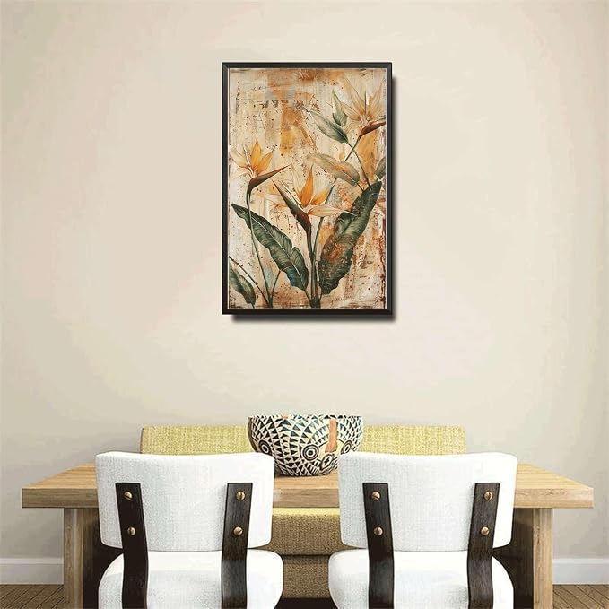 Metal Sign Tin Sign Vintage Rustic Elegance Bird of Paradise Tin Sign for Vintage Wall Decor Shabby Chic Interiors and Corrosi Inspirational Wall Art for Club 6×8 Inches with Metal Frame